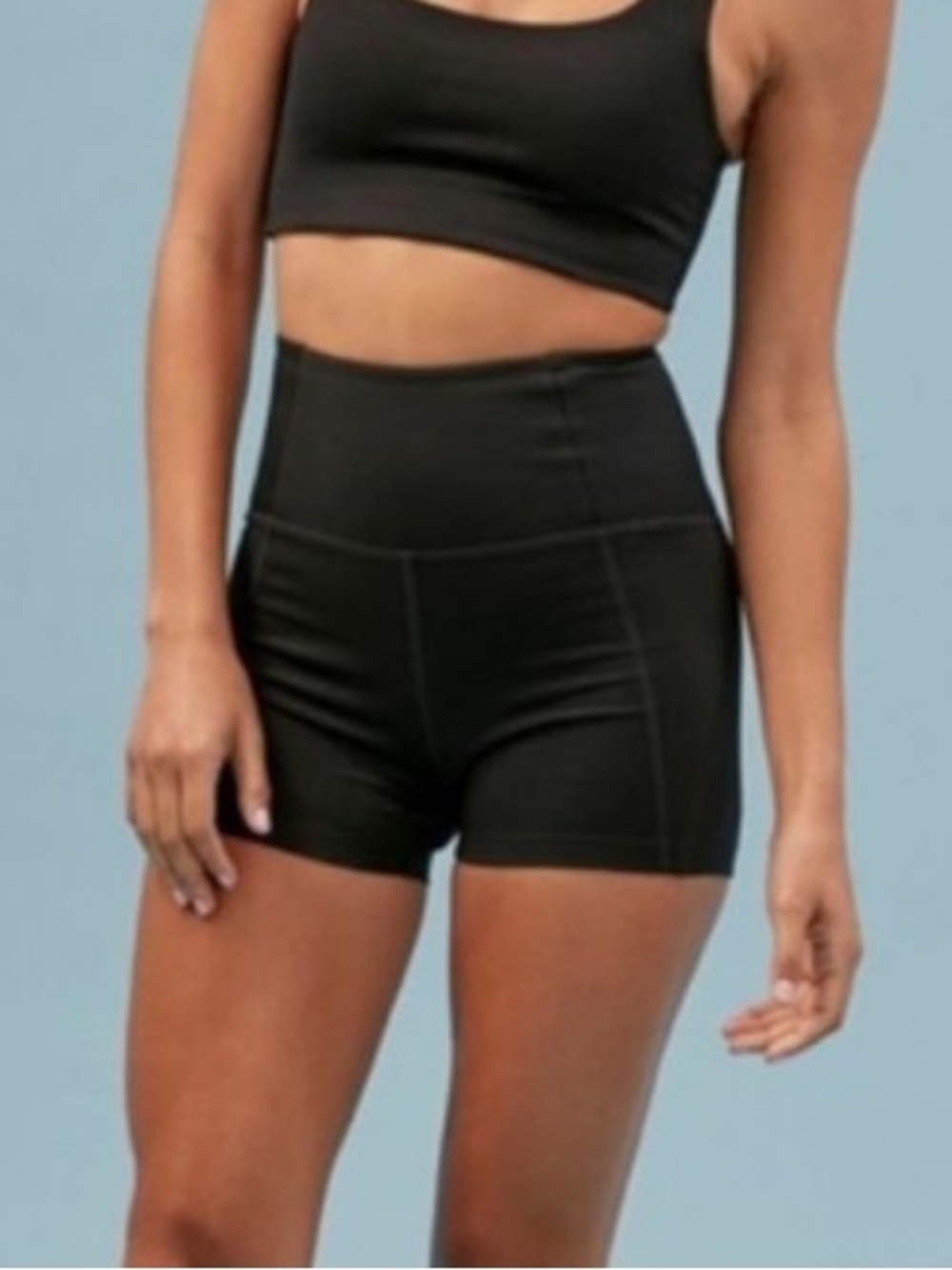 Girlfriend Collective Black High-Rise Run Short